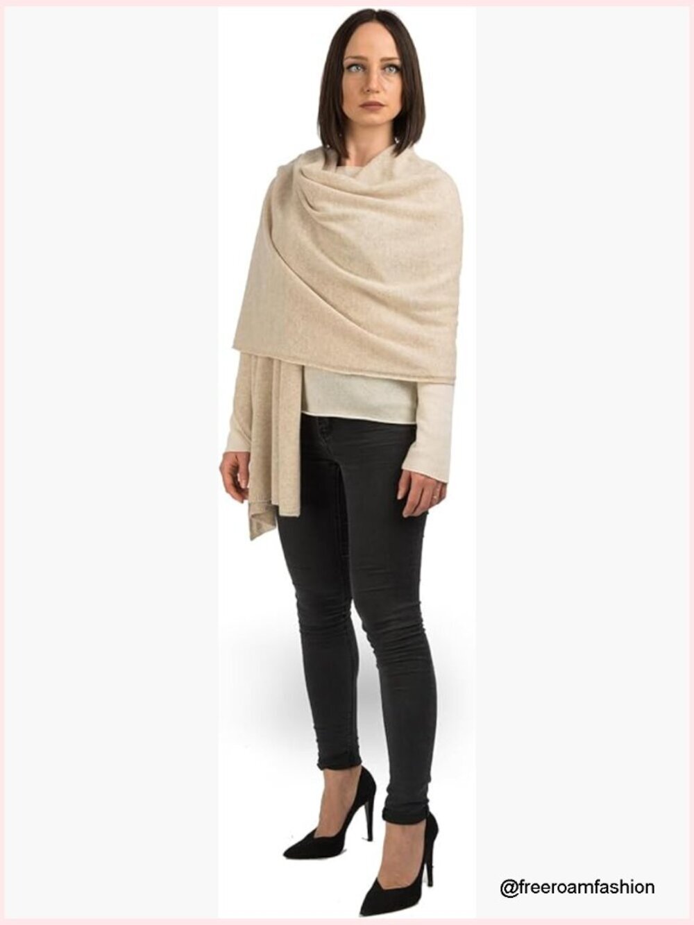 100% Cashmere Stole - Wedding Wrap Evening Shawl Made in Italy